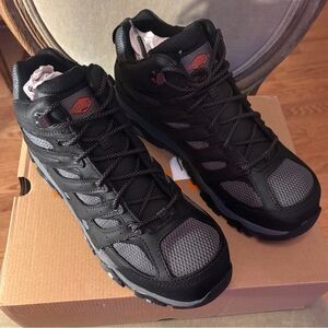 Merrell NWB Men's Moab Vertex 2 Mid WP CF Work Boot 10.5 Granite/Black